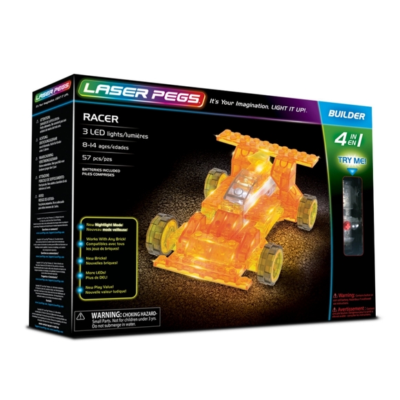 Laser Pegs Racer 4-in-1 Building Set - Picture 1 of 6